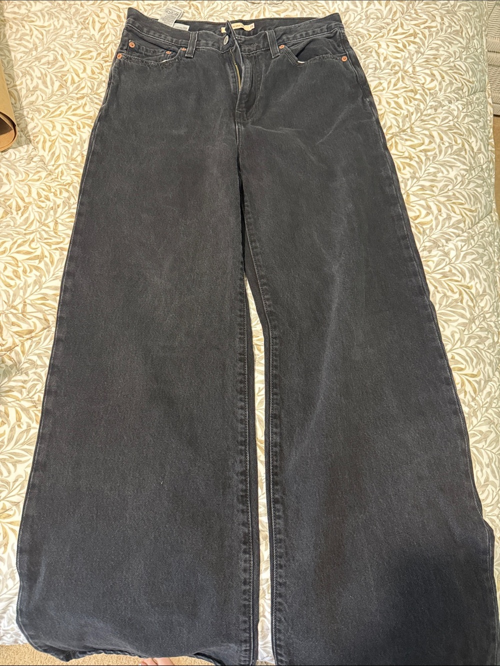 Levi's Black Wide Leg Flare Jeans